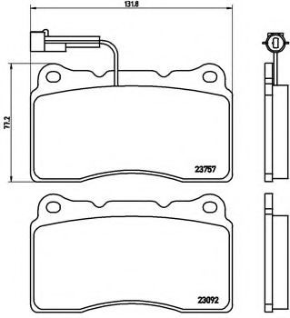 Set placute frana,frana disc ALFA ROMEO 159 (939) (2005 - 2011) BREMBO P 23 115 piesa NOUA