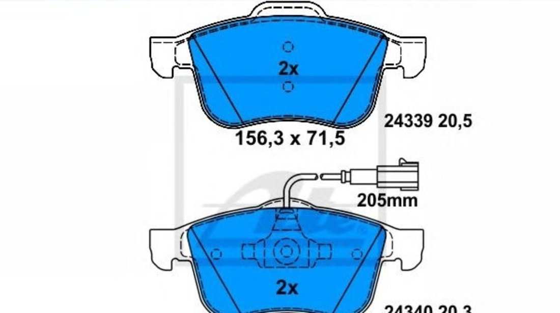 Set placute frana,frana disc ALFA ROMEO 159 (939) (2005 - 2011) ATE 13.0460-7211.2 piesa NOUA