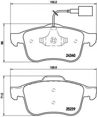 Set placute frana,frana disc ALFA ROMEO GIULIETTA (940) (2010 - 2016) BREMBO P 23 132 piesa NOUA