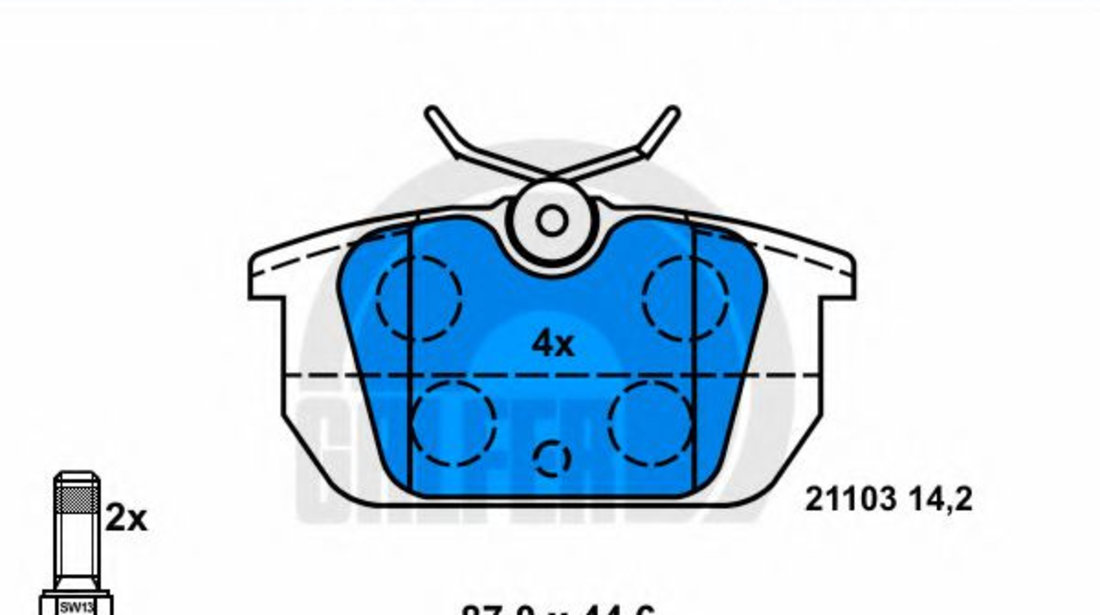 Set placute frana,frana disc ALFA ROMEO GTV (916C_) (1994 - 2005) GALFER B1.G102-0236.2 piesa NOUA