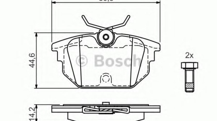 Set placute frana,frana disc ALFA ROMEO GTV (916C_) (1994 - 2005) BOSCH 0 986 424 545 piesa NOUA