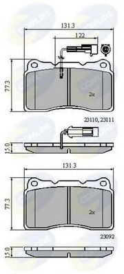 Set placute frana,frana disc ALFA ROMEO SPIDER (939_, 939) (2006 - 2010) COMLINE CBP11022 piesa NOUA