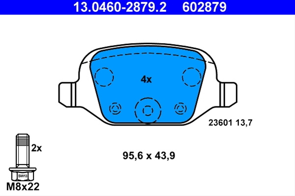 Set Placute Frana,frana Disc Ate Citroën 13.0460-2879.2