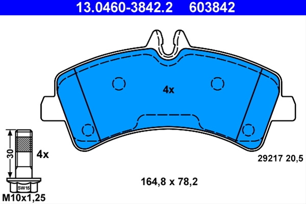 Set Placute Frana,frana Disc Ate Mercedes-Benz 13.0460-3842.2