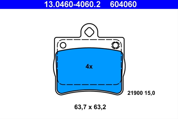 Set Placute Frana,frana Disc Ate Mercedes-Benz 13.0460-4060.2