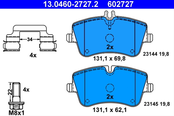 Set Placute Frana,frana Disc Ate Mercedes-Benz 13.0460-2727.2