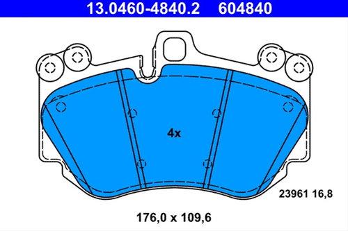 Set Placute Frana,frana Disc Ate Porsche 13.0460-4840.2