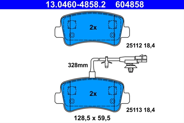 Set Placute Frana,frana Disc Ate Renault 13.0460-4858.2