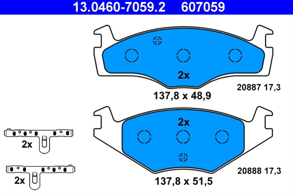 Set Placute Frana,frana Disc Ate Vag 13.0460-7059.2