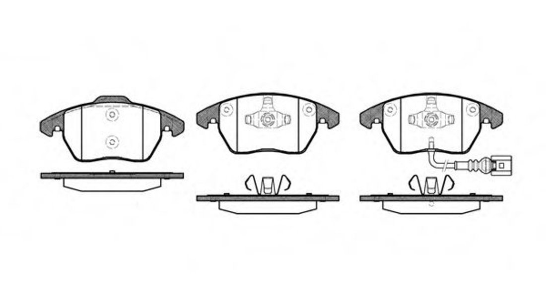 Set placute frana,frana disc AUDI A1 (8X1, 8XK, 8XF) (2010 - 2016) REMSA 1030.01 piesa NOUA