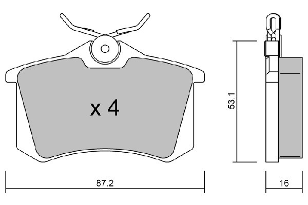 Set placute frana,frana disc AUDI A1 (8X1, 8XK, 8XF) (2010 - 2016) OE 440602466R piesa NOUA