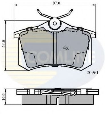 Set placute frana,frana disc AUDI A1 Sportback (8XA, 8XF, 8XK) (2011 - 2016) COMLINE CBP0797 piesa NOUA