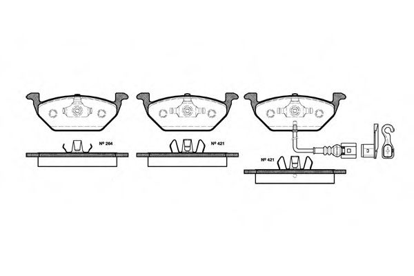 Set placute frana,frana disc AUDI A3 (8L1) (1996 - 2003) REMSA 0633.21 piesa NOUA