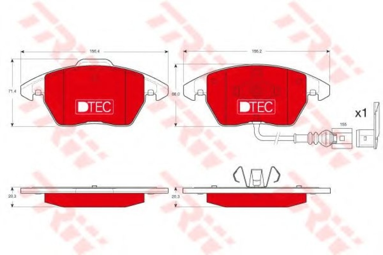 Set placute frana,frana disc AUDI A3 (8P1) (2003 - 2012) TRW GDB1550DTE piesa NOUA