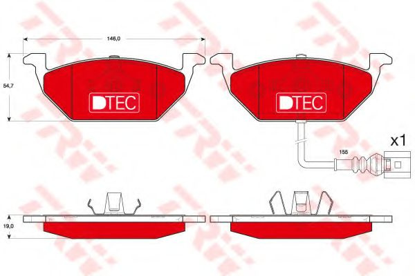 Set placute frana,frana disc AUDI A3 (8P1) (2003 - 2012) TRW GDB1658DTE piesa NOUA