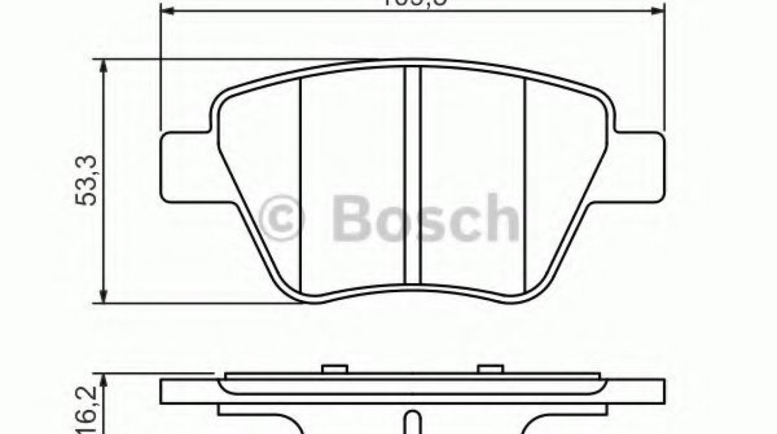 Set placute frana,frana disc AUDI A3 (8P1) (2003 - 2012) BOSCH 0 986 494 416 piesa NOUA