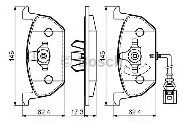 Set placute frana,frana disc AUDI A3 (8V1) (2012 - 2016) BOSCH 0 986 494 721 piesa NOUA