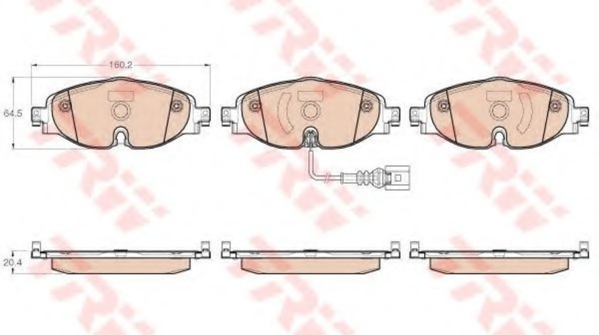 Set placute frana,frana disc AUDI A3 Cabriolet (8V7) (2013 - 2016) TRW GDB1956 piesa NOUA