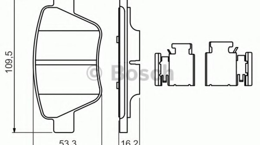 Set placute frana,frana disc AUDI A3 Cabriolet (8P7) (2008 - 2013) BOSCH 0 986 494 643 piesa NOUA