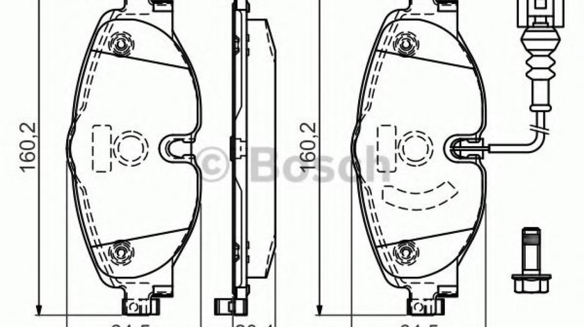 Set placute frana,frana disc AUDI A3 Cabriolet (8V7) (2013 - 2016) BOSCH 0 986 494 660 piesa NOUA