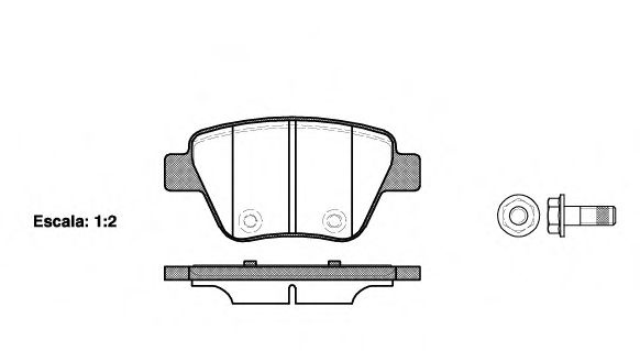 Set placute frana,frana disc AUDI A3 Cabriolet (8P7) (2008 - 2013) REMSA 1420.00 piesa NOUA