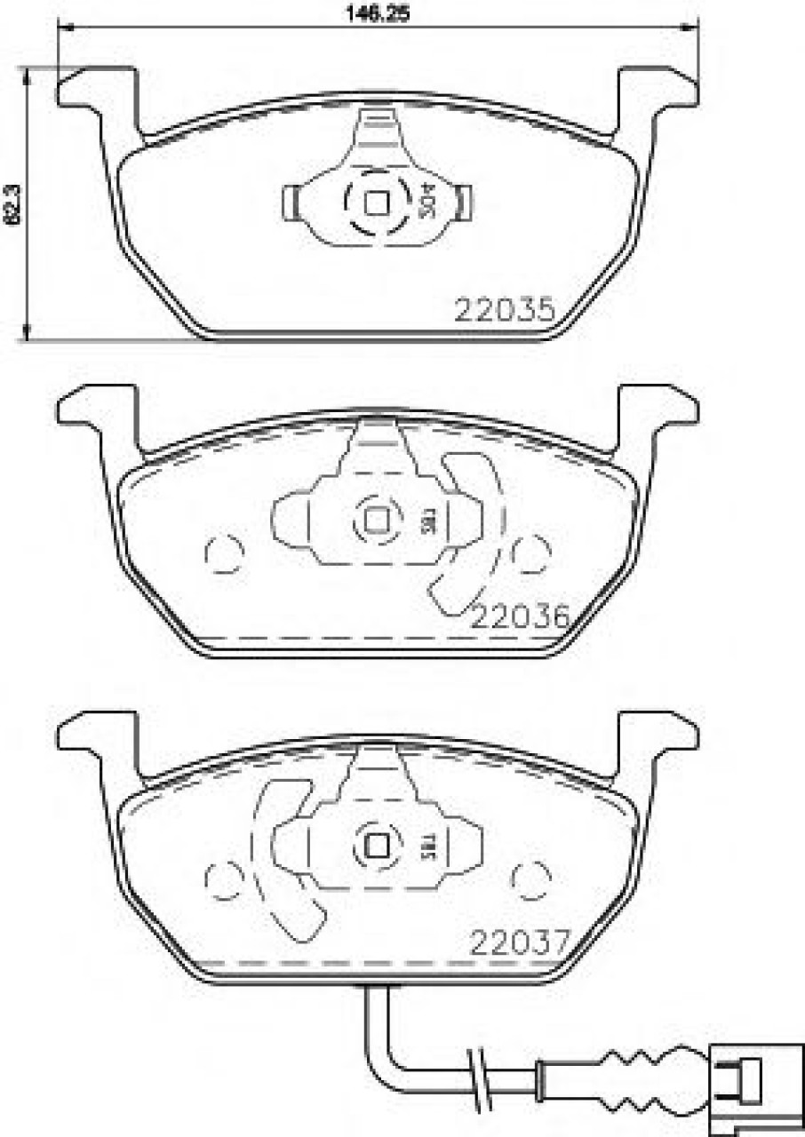 Set placute frana,frana disc AUDI A3 Limousine (8VS) (2013 - 2016) TEXTAR 2203501 piesa NOUA