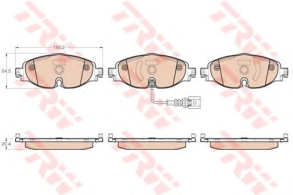 Set placute frana,frana disc AUDI A3 Limousine (8VS) (2013 - 2016) TRW GDB1956 piesa NOUA