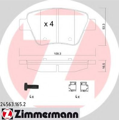 Set placute frana,frana disc AUDI A3 Sportback (8PA) (2004 - 2013) ZIMMERMANN 24563.165.2 piesa NOUA