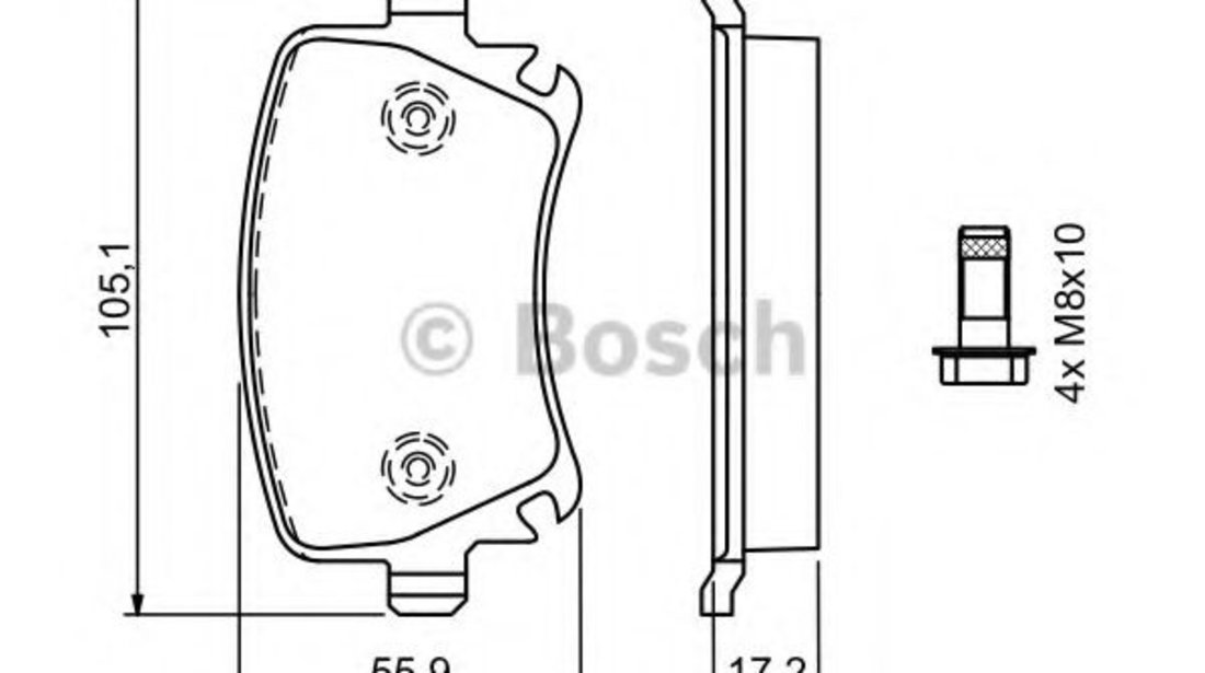 Set placute frana,frana disc AUDI A3 Sportback (8PA) (2004 - 2013) BOSCH 0 986 494 062 piesa NOUA