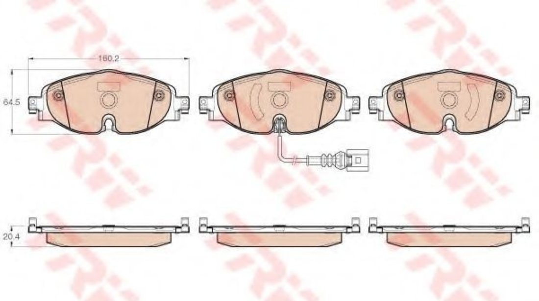 Set placute frana,frana disc AUDI A3 Sportback (8VA) (2012 - 2016) TRW GDB1956 piesa NOUA