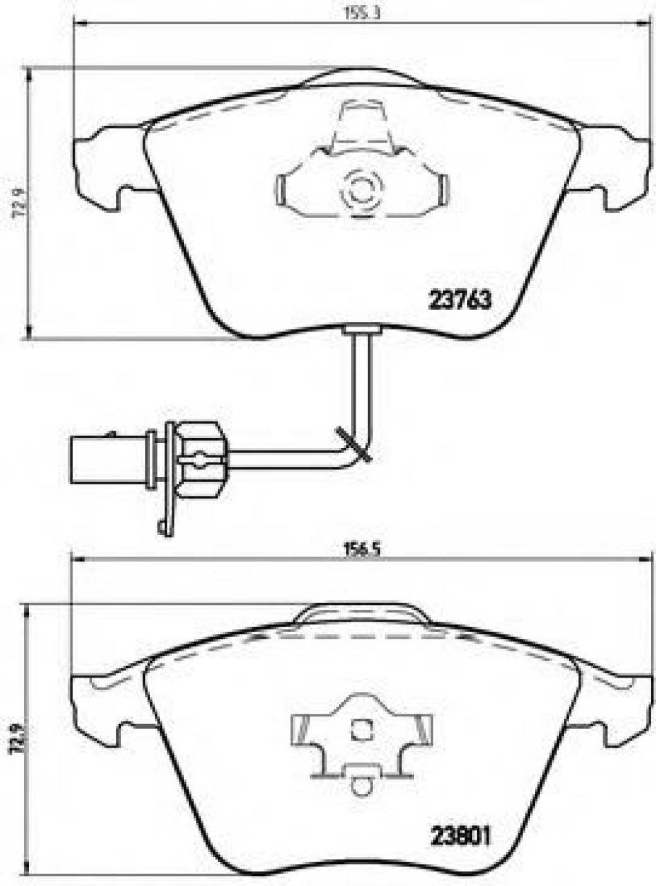 Set placute frana,frana disc AUDI A4 (8D2, B5) (1994 - 2001) BREMBO P 85 084 piesa NOUA