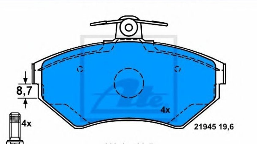 Set placute frana,frana disc AUDI A4 (8D2, B5) (1994 - 2001) ATE 13.0460-2822.2 piesa NOUA