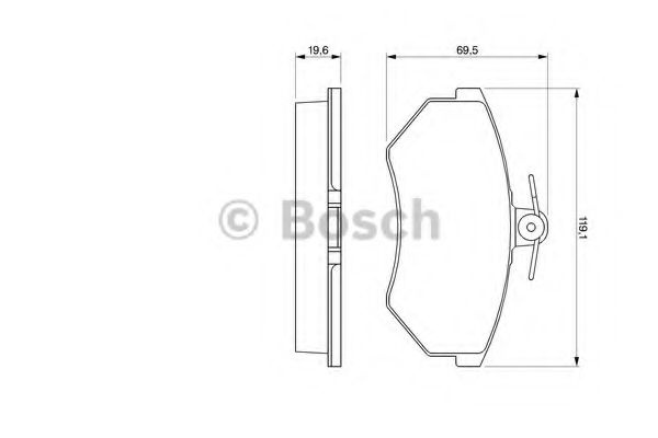 Set placute frana,frana disc AUDI A4 (8D2, B5) (1994 - 2001) BOSCH 0 986 460 944 piesa NOUA