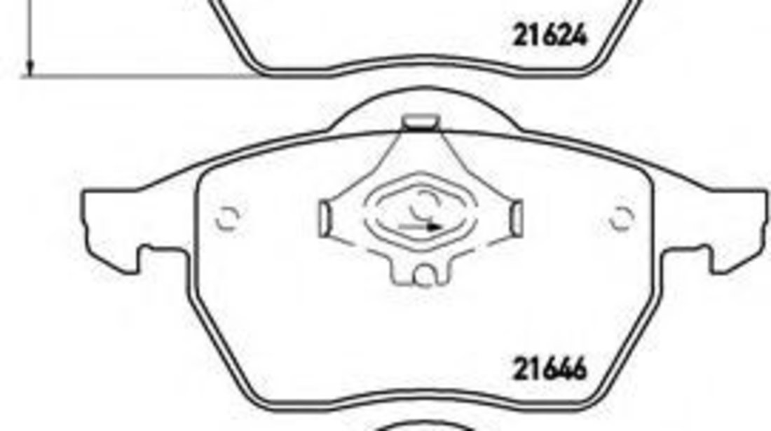 Set placute frana,frana disc AUDI A4 (8D2, B5) (1994 - 2001) BREMBO P 85 036 piesa NOUA