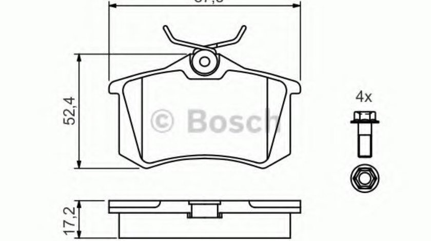 Set placute frana,frana disc AUDI A4 (8D2, B5) (1994 - 2001) BOSCH 0 986 461 769 piesa NOUA