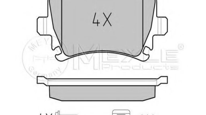 Set placute frana,frana disc AUDI A4 (8D2, B5) (1994 - 2001) MEYLE 025 239 1417 piesa NOUA