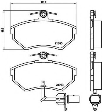 Set placute frana,frana disc AUDI A4 (8E2, B6) (2000 - 2004) BREMBO P 85 044 piesa NOUA