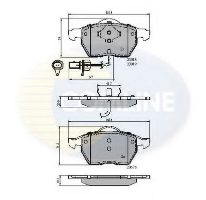 Set placute frana,frana disc AUDI A4 (8EC, B7) (2004 - 2008) COMLINE CBP11542 piesa NOUA