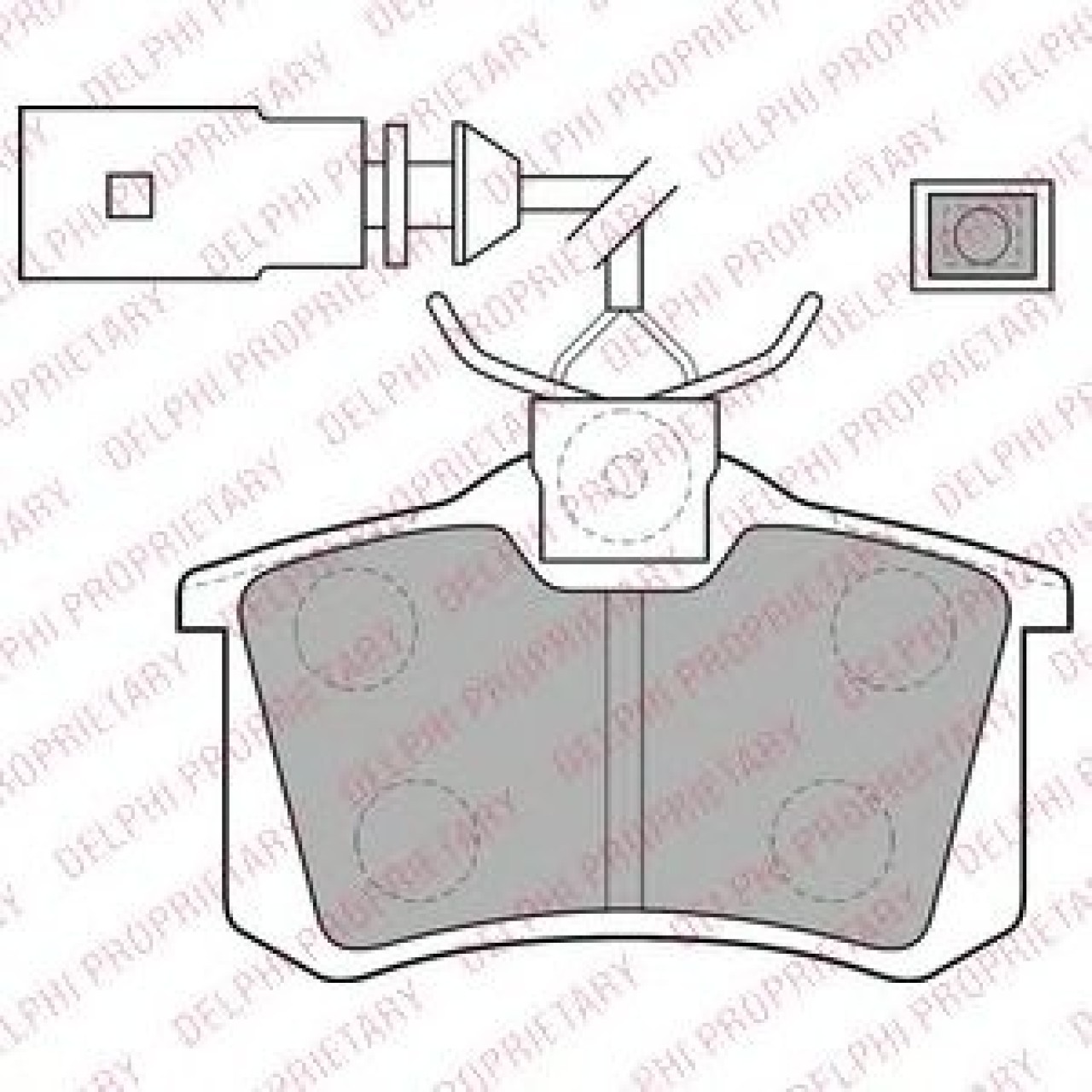 Set placute frana,frana disc AUDI A4 (8EC, B7) (2004 - 2008) DELPHI LP1556 piesa NOUA