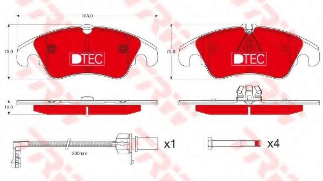 Set placute frana,frana disc AUDI A4 (8K2, B8) (2007 - 2015) TRW GDB1768DTE piesa NOUA