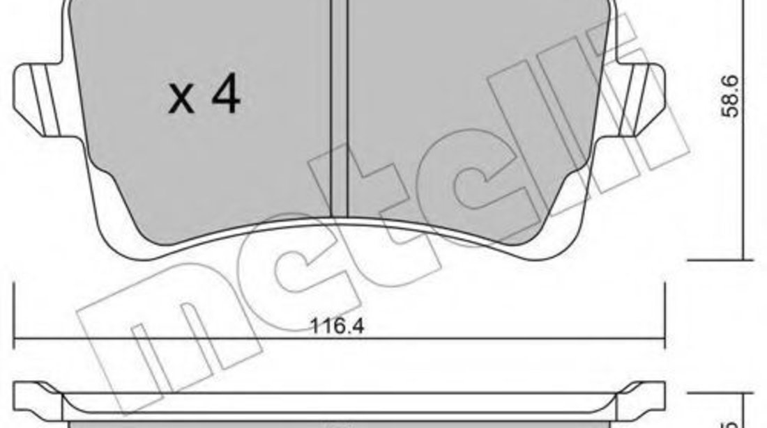 Set placute frana,frana disc AUDI A4 (8K2, B8) (2007 - 2015) METELLI 22-0776-0 piesa NOUA