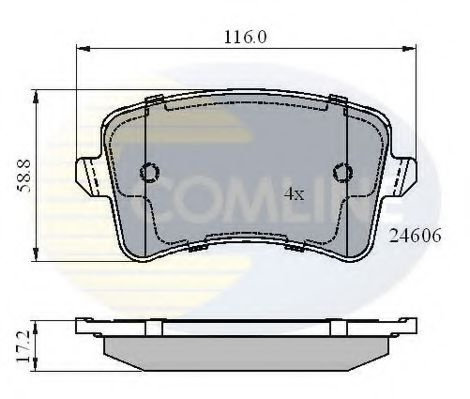 Set placute frana,frana disc AUDI A4 Allroad (8KH, B8) (2009 - 2016) COMLINE CBP01709 piesa NOUA