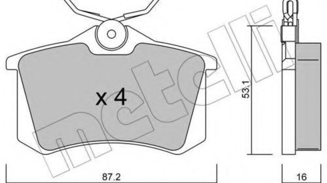 Set placute frana,frana disc AUDI A4 Avant (8E5, B6) (2001 - 2004) METELLI 22-0100-2 piesa NOUA