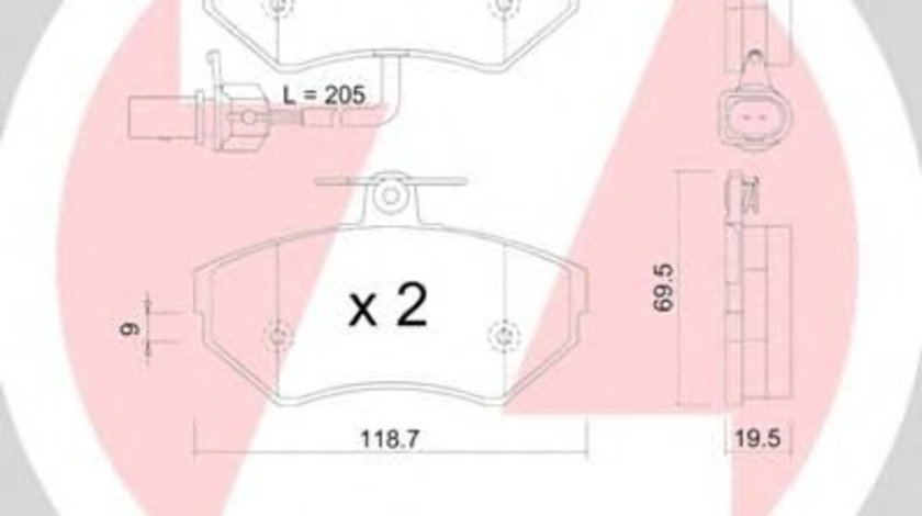 Set placute frana,frana disc AUDI A4 Avant (8E5, B6) (2001 - 2004) ZIMMERMANN 21945.195.2 piesa NOUA