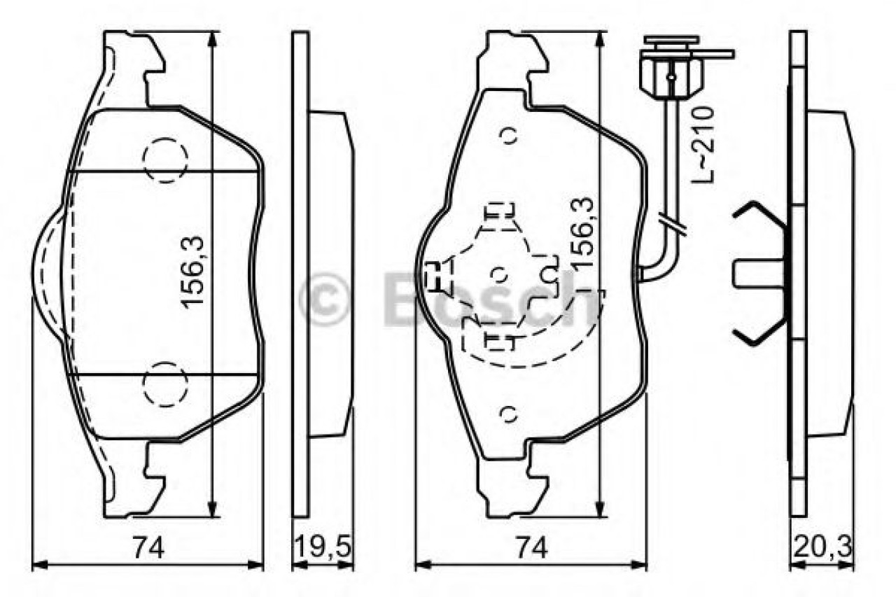 Set placute frana,frana disc AUDI A4 Avant (8E5, B6) (2001 - 2004) BOSCH 0 986 494 050 piesa NOUA