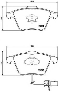 Set placute frana,frana disc AUDI A4 Avant (8ED, B7) (2004 - 2008) BREMBO P 85 097 piesa NOUA