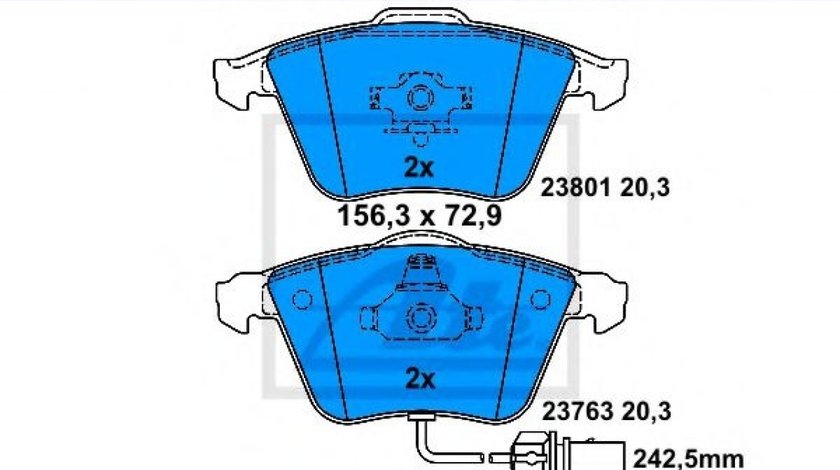 Set placute frana,frana disc AUDI A4 Avant (8ED, B7) (2004 - 2008) ATE 13.0460-7201.2 piesa NOUA