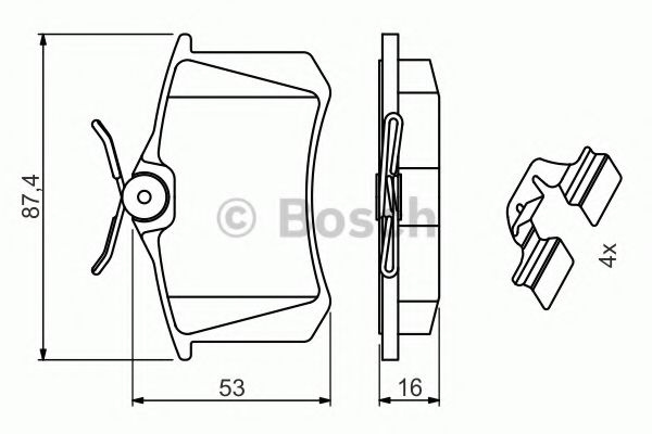 Set placute frana,frana disc AUDI A4 Avant (8ED, B7) (2004 - 2008) BOSCH 0 986 494 600 piesa NOUA