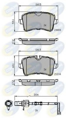 Set placute frana,frana disc AUDI A4 Avant (8K5, B8) (2007 - 2015) COMLINE CBP22121 piesa NOUA