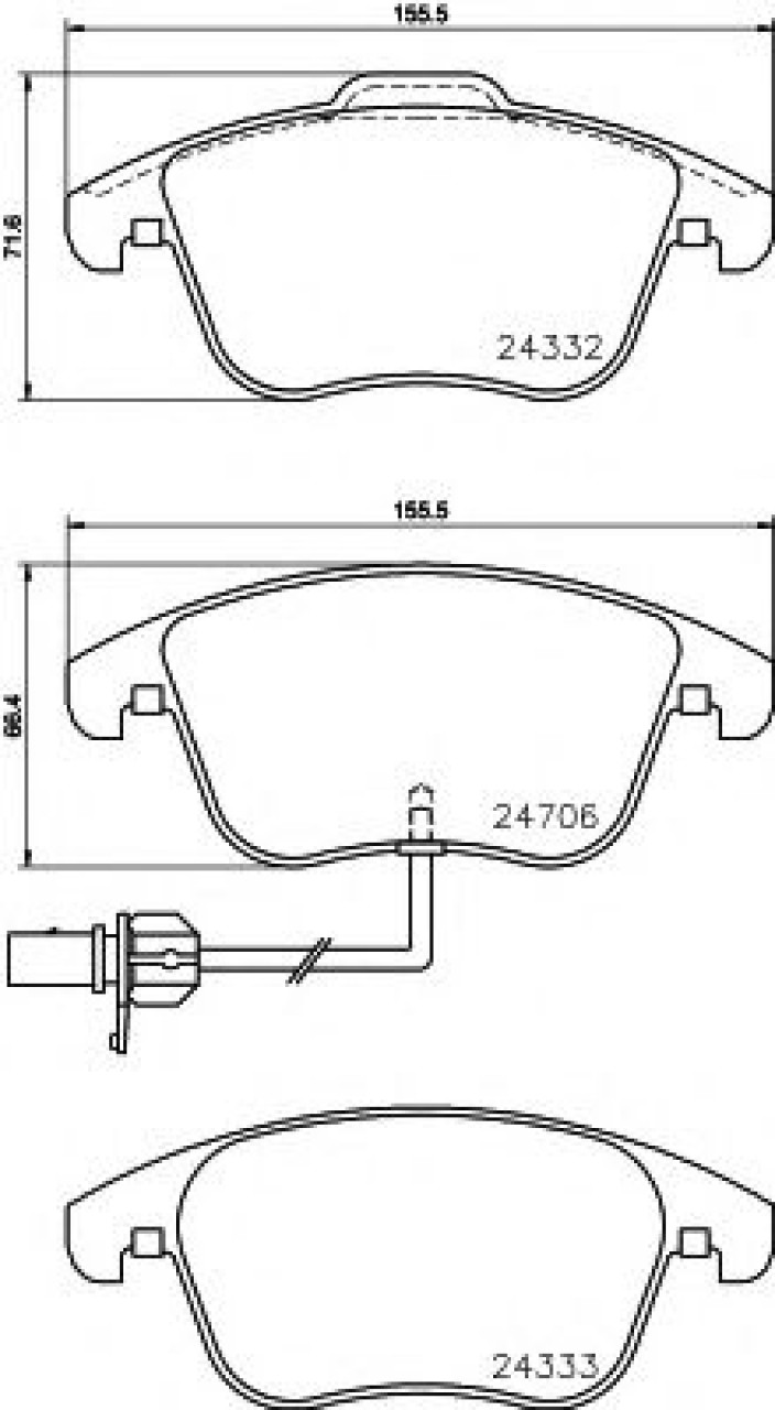 Set placute frana,frana disc AUDI A4 Avant (8K5, B8) (2007 - 2015) TEXTAR 2470601 piesa NOUA